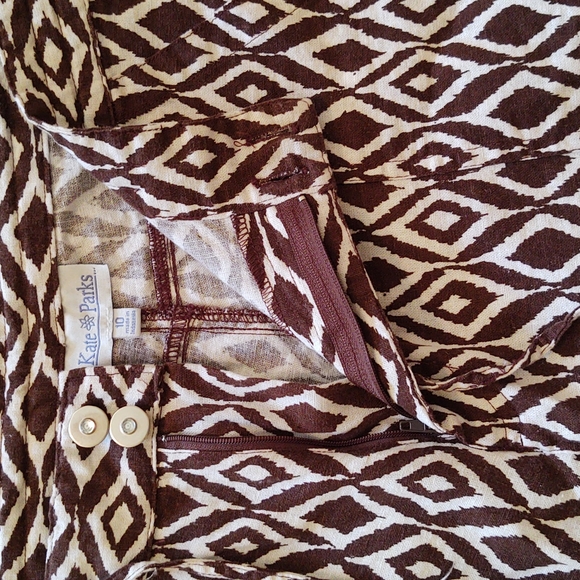 Women's capris, Kate Parks, size 10, brown/beige - Picture 5 of 9